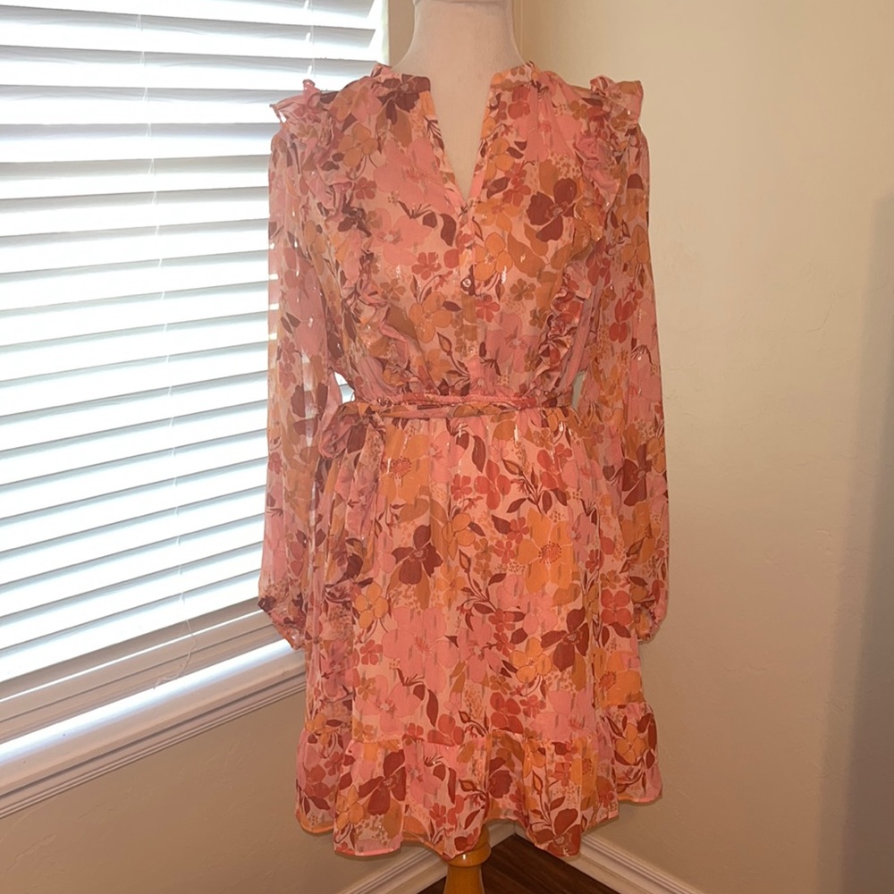 LC Lauren Conrad Ruffled Mini Dress